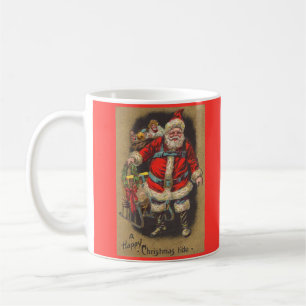 1915 Santa Claus with his sleigh and toys A Happy Coffee Mug