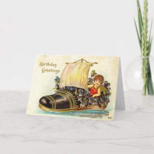 1915 Vintage Birthday Greetings Card
