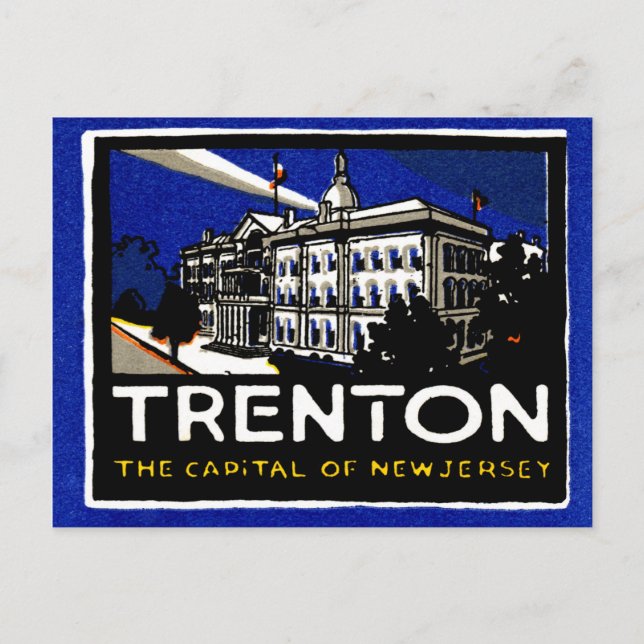 1915 Vintage Trenton NJ Postcard (Front)