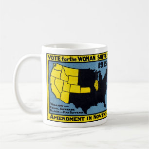 1915 Vote for Womans Suffrage Coffee Mug