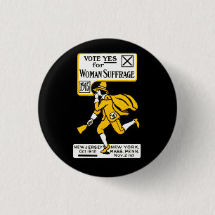 1915 Yes! Womens Suffrage Poster 3 Cm Round Badge