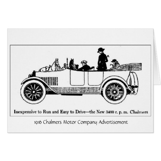 1916 Chalmers Motor Co., Greeting Card