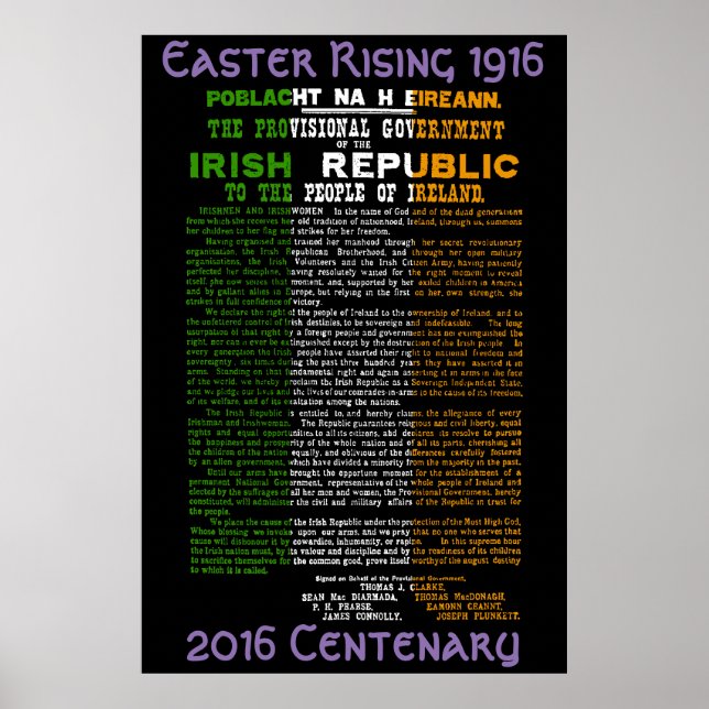 1916 Easter Rising Centenary 2016 Poster (Front)