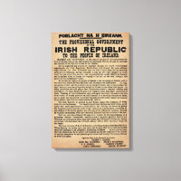 1916 Irish Proclamation Canvas (Original Copy)