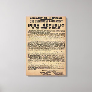 1916 Irish Proclamation Canvas (Original Copy) Print