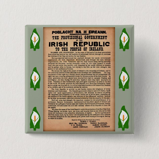 1916 Proclamation of Ireland Badge (Front)