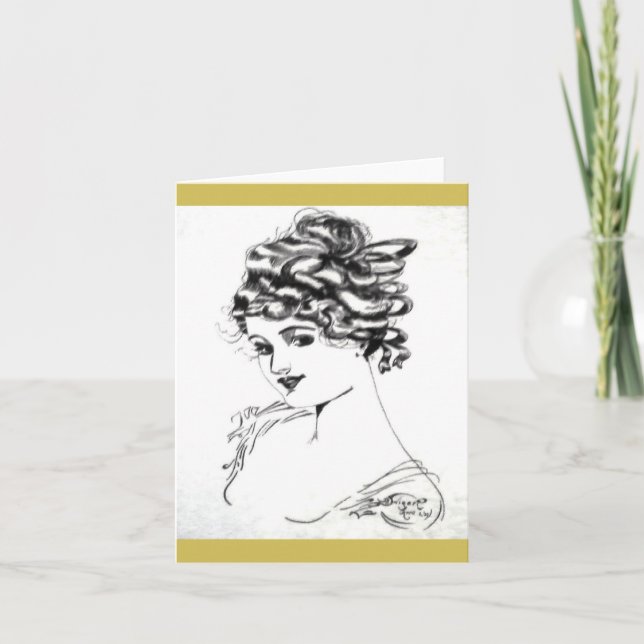 1917 Art Nouveau Note Cards! Card (Front)