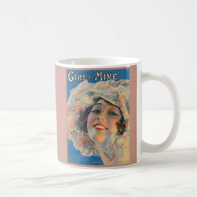 1917 Girl of Mine sheet music cover Coffee Mug (Right)