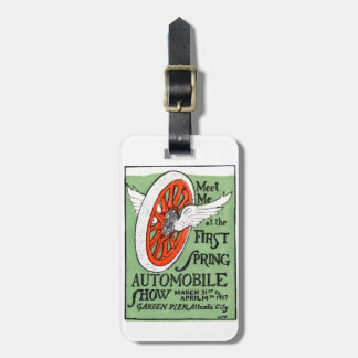 1917 New Jersey Spring Auto Show Luggage Tag