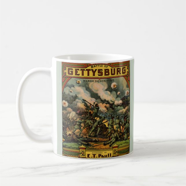 1917 The Battle of Gettysburg sheet music cover Coffee Mug (Left)
