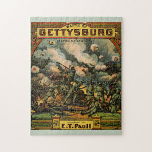 1917 The Battle of Gettysburg sheet music cover Jigsaw Puzzle