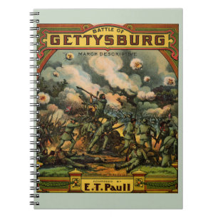 1917 The Battle of Gettysburg sheet music cover Notebook