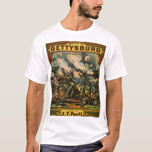 1917 The Battle of Gettysburg sheet music cover T-Shirt (Front)