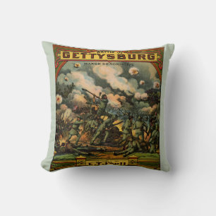 1917 The Battle of Gettysburg sheet music print Cushion