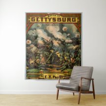 1917 The Battle of Gettysburg sheet music print