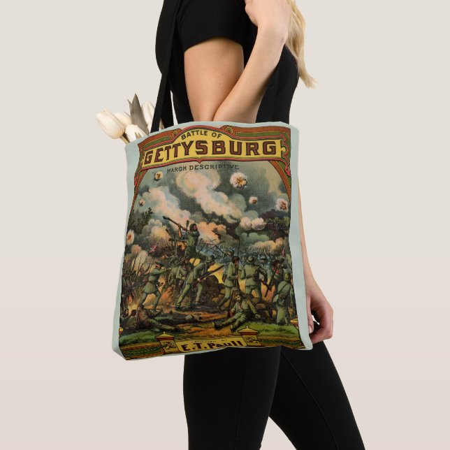 1917 The Battle of Gettysburg sheet music print Tote Bag (Close Up)