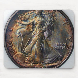 1917 Walking Liberty Half Dollar Mouse Mat