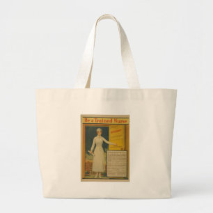 1917 WWI Poster Be A Trained Nurse -Nursing School Large Tote Bag