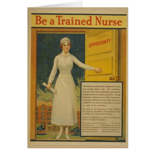 1917 WWI Poster Be A Trained Nurse Print (Front)