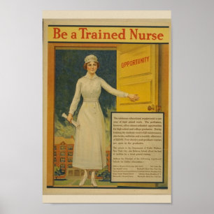 1917 WWI Poster Image "Be A Trained Nurse"