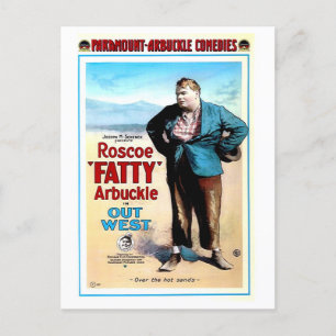 1918 film Out West Postcard