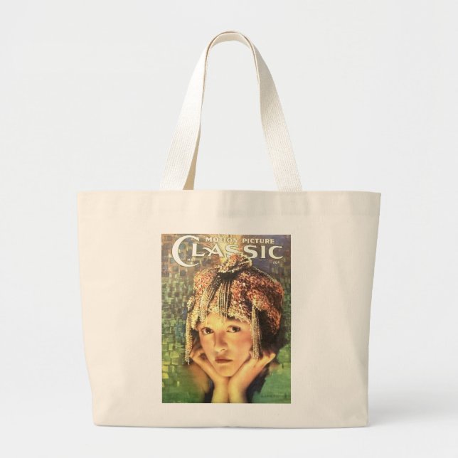 1918 Gladys Brockwell silent movie actress Large Tote Bag (Front)