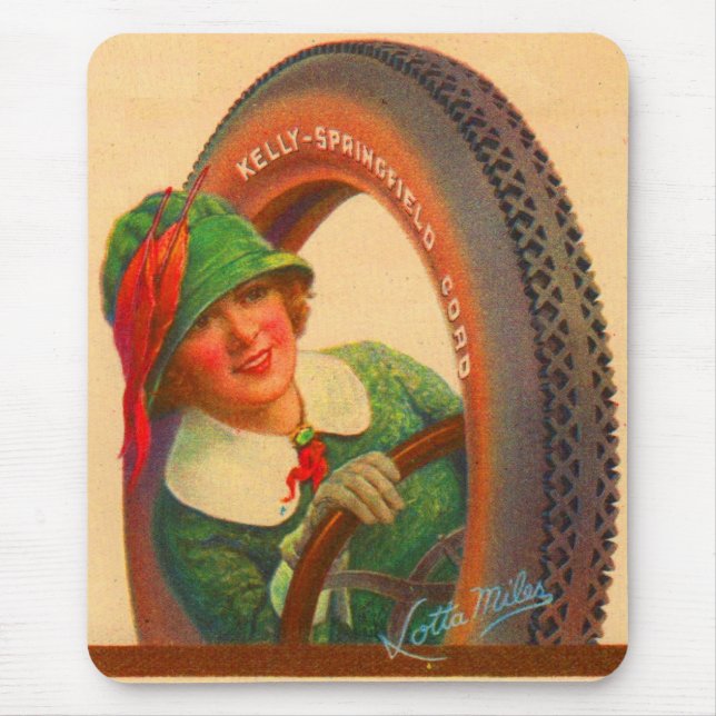 1918 Lotta Miles Kelly-Springfields tire mascot Mouse Mat (Front)