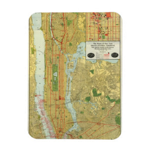 1918 New York Central Railroad Map Magnet