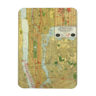1918 New York Central Railroad Map Magnet