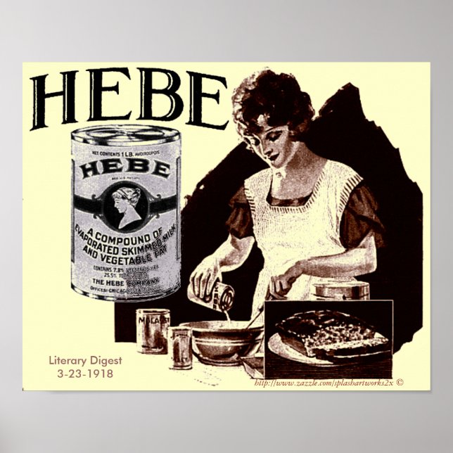 1918 Poster for Hebe evaporated milk (Front)