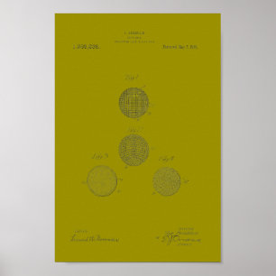 1918 Vintage Golf Ball Patent Art Print