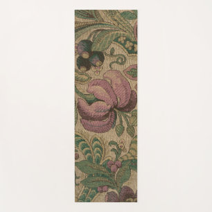 1918 Vintage Rich Floral Tapestry Brocade Damask Yoga Mat