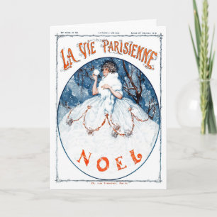 1919!!! FRENCH SNOW QUEEN CHRISTMAS GREETING HOLIDAY CARD