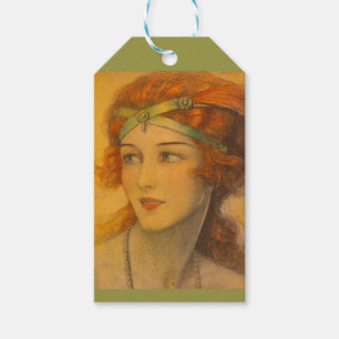 1919 gorgeous redhead gift tags