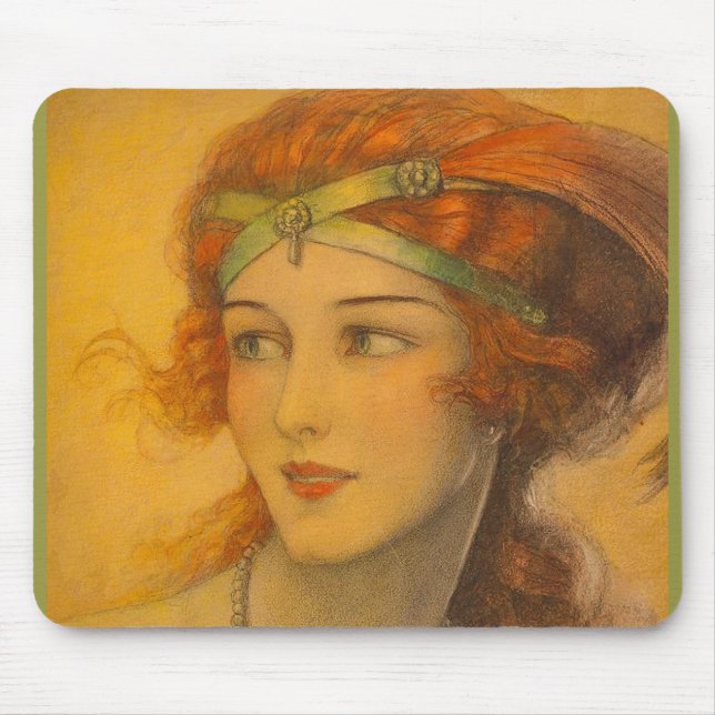 1919 gorgeous redhead mouse mat (Front)
