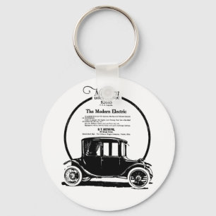 1919 Milburn electric car illustration Key Ring