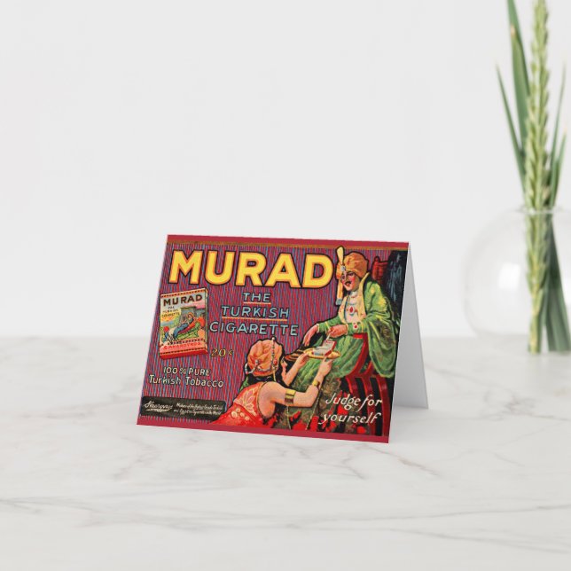 1919 Murad cigarettes ad Card (Front)