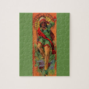 1919 Native American Indian illustration Jigsaw Puzzle