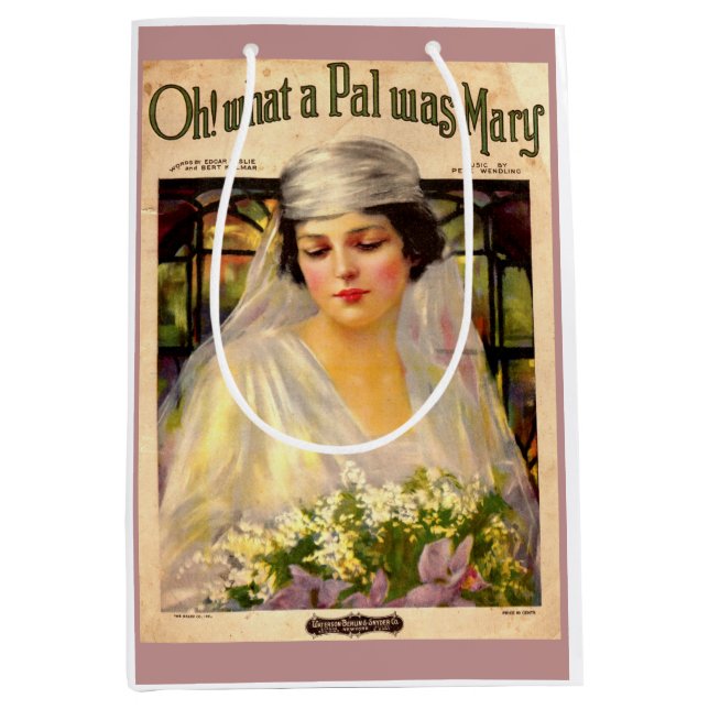 1919 Oh! What a Pal Was Mary song sheet Medium Gift Bag (Front)