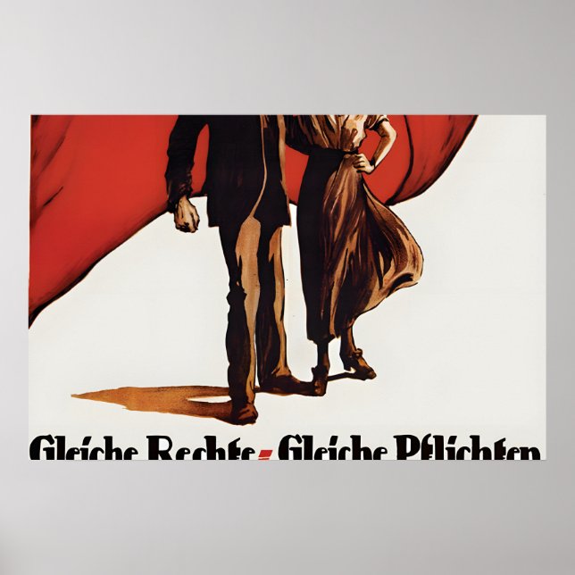 1919 SPD Election Poster Equal rights, equal (Front)