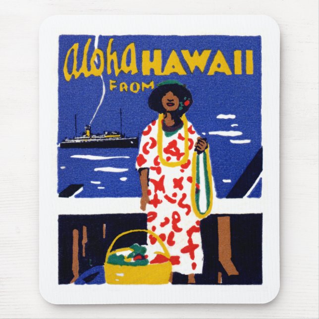 1920 Aloha from Hawaii Mouse Mat (Front)