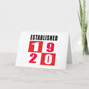 1920 Birthday Designs Card