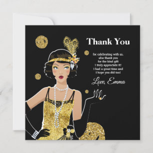 1920 flapper girl  gatsby , Art Deco Invitation