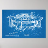 1920 Flying Machine Airplane Patent Art Drawing