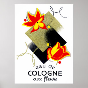 1920 French Floral perfume Poster