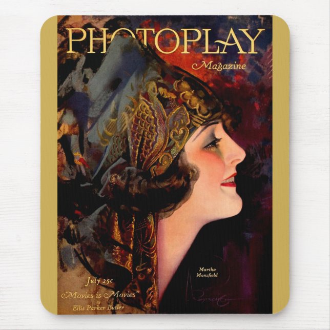 1920 Photoplay magazine cover Mouse Mat (Front)