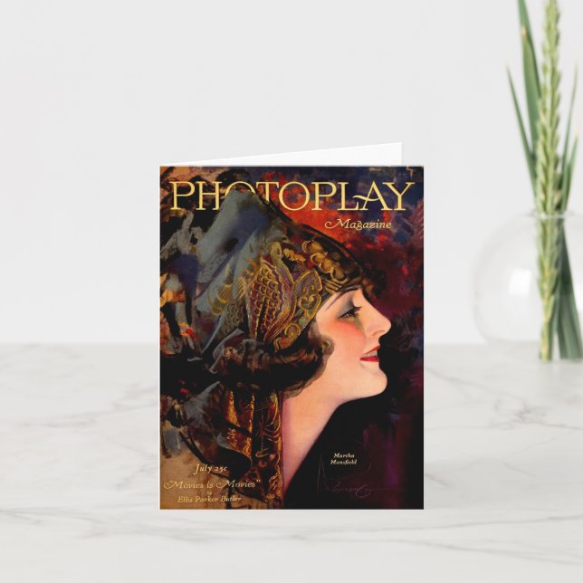 1920 Photoplay magazine cover Note Card (Front)