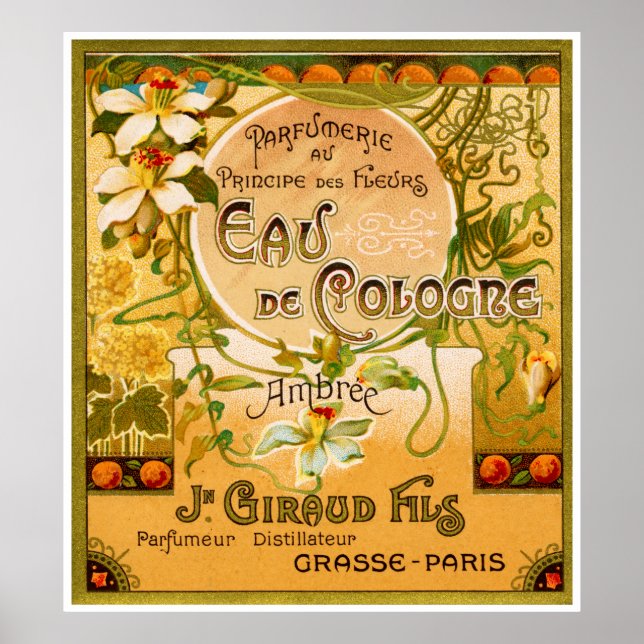 1920 Principe des Fleurs perfume Poster (Front)