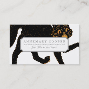 1920 Scary Black Cat Business Card