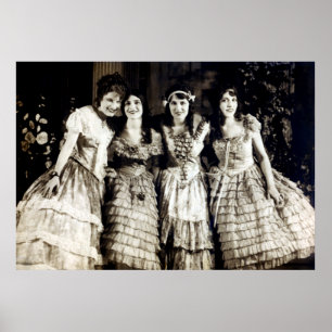 1920 Smiling Girlfriends Poster